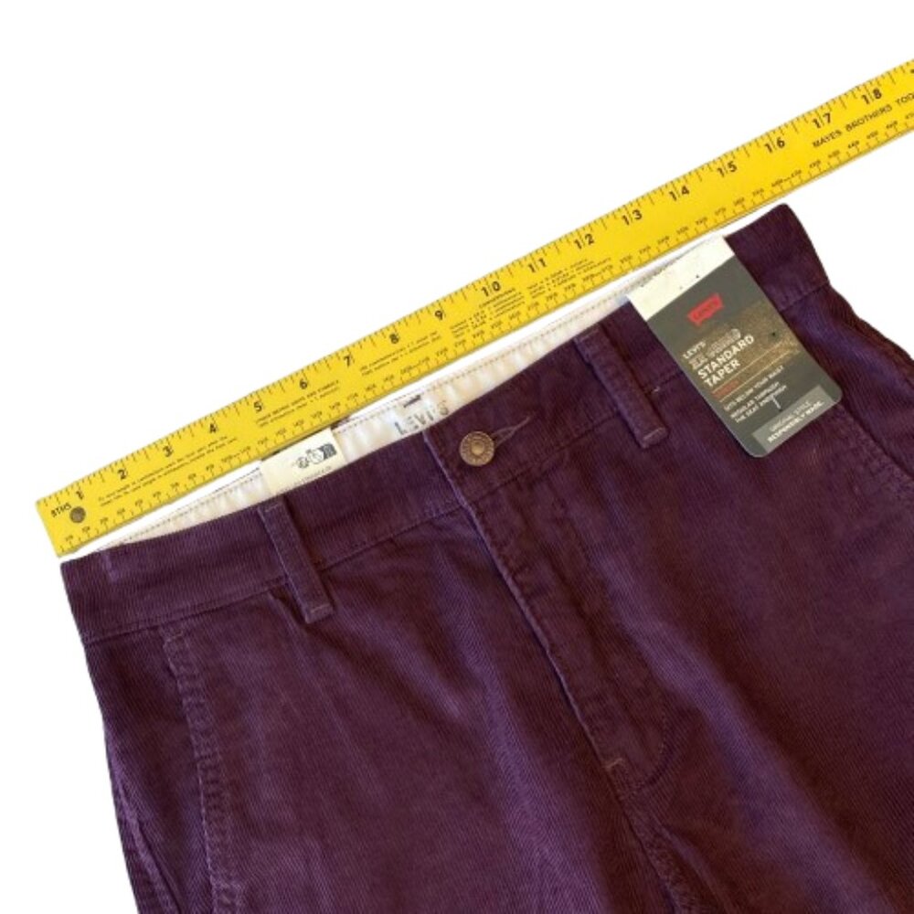 Levi's XX Chino Standard Taper Fit Corduroy Pants Mens 30x32 Burgundy NWT - Picture 6 of 10